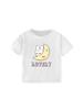 European Style Girls' Summer T-Shirt - Round Neck, Short Sleeve, Cute Cartoon Design for Toddlers and Kids