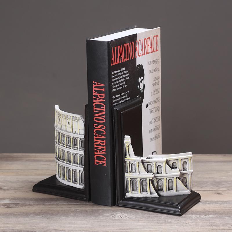 American Personality Roman Colosseum & Triumphal Arch Bookends - Study Room Decorative Ornaments