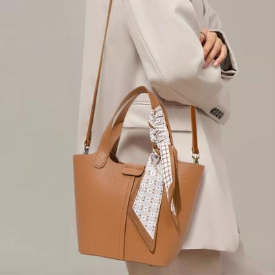 Nouveau Sac à Main pour Femmes Tendance et Polyvalent Cuir de Vache Épaule Simple Bandoulière Sac Seau