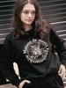 LA MAISON STUDIO Women'S Crop Circle Logo Embossed Le Lis Heavy Terry Sweatshirt Blackpink (Fcd3Ts701W)