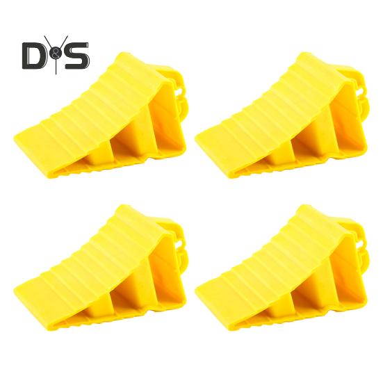 

4 шт. автомобильные упоры для колес с ручками, нескользящие упоры для колес для автофургонов, грузовиков, лодок, самолетов, устойчивые к ультрафиолетовому излучению, ярко-желтые упоры для колес 4pcs