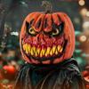Maschera di Zucca Integrale Copricapo di Zucca di Halloween Maschera di Zucca Traspirante Integrale per Donne Uomini Cosplay di Halloween