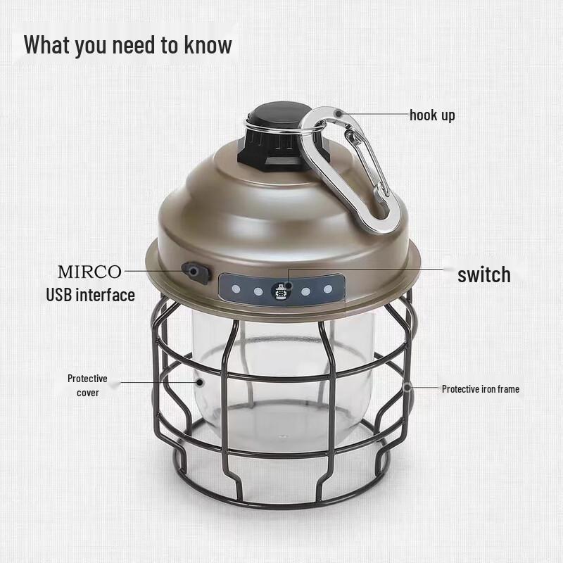 UOSU Retro Rechargeable Portable Camping Lantern