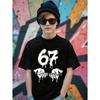 Fashion Children Funny 67 Meme Number Six Seven Print Short Sleeve Children T-Shirt Boy and Girl T-Shirts Round Neck Top Clothes