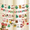 Christmas Theme Merry Christmas Decor Pull Flag Design Garland Christmas Ornaments Holiday Decor