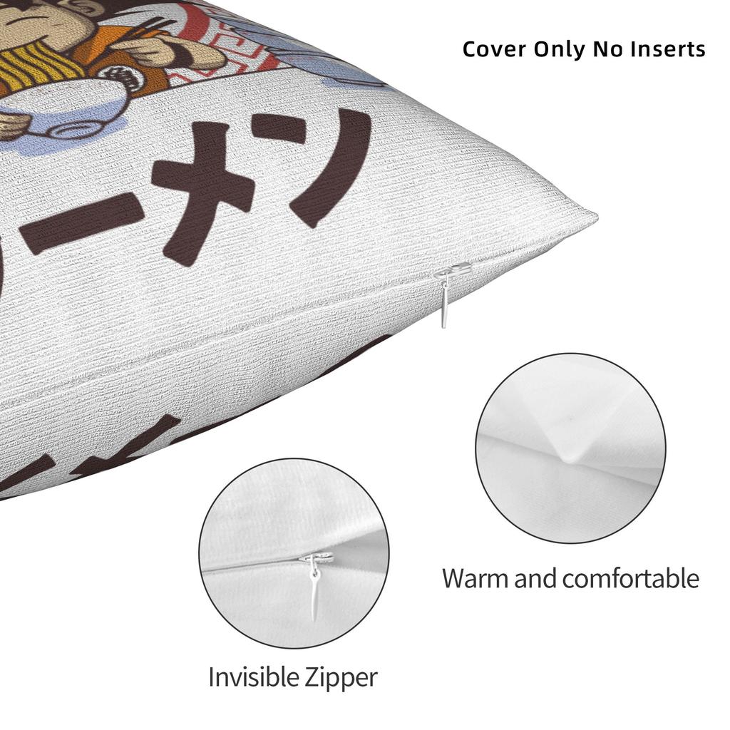 Saiyan Ramen Pillowcase Cushion Cover Decoration Goku Kakarot Dbz Manga Throw Pillow Case Cover Home Square 45X45Cm