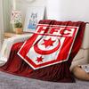1PC Hallescher FC Print Flannel Blanket, High quality All Seasons, Home Decor, Warmth and Comfort, Perfect for Christmas Gifts