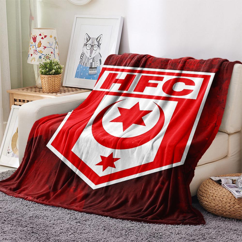 1PC Hallescher FC Print Flannel Blanket, High quality All Seasons, Home Decor, Warmth and Comfort, Perfect for Christmas Gifts
