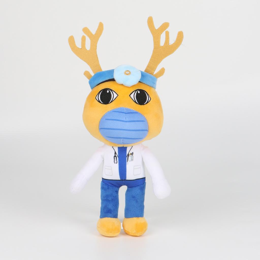 New Animal Hospital Blue Dog Soft Cuddly Stuffed Plush Cartoon Doll Collectible Birthday Gift For Adult Game Fans