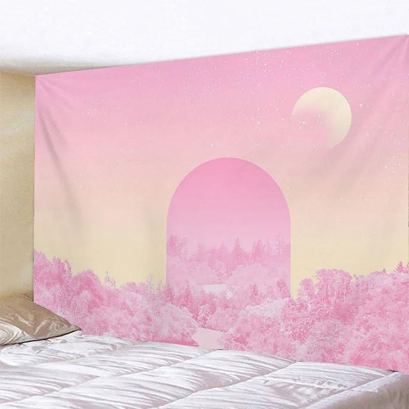 Красочные Небеса Творческий Абстрактная Мода Фон Украшения Гобелен Девушка Исцеление — фото 6