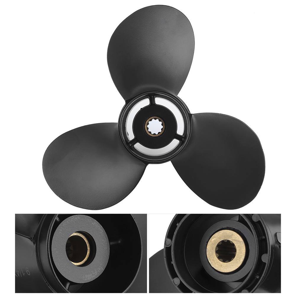 Outboard Propeller 10 Spline Tooth 3 Blades 58100 93743 019 9 1 4 x 11 Fit for Suzuki 9.9 15HP
