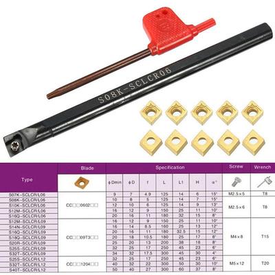 Ferramentas de Torneamento Barra de Mandrilamento Ferramenta de Torneamento para Roscas S08K-SCLCR06 Fresa CNC Torno