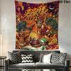 Pokémon Level Grow Wall Hanging Printed Fabric Blanket Decorative Tapestries for Bedroom Living Room Home Decor