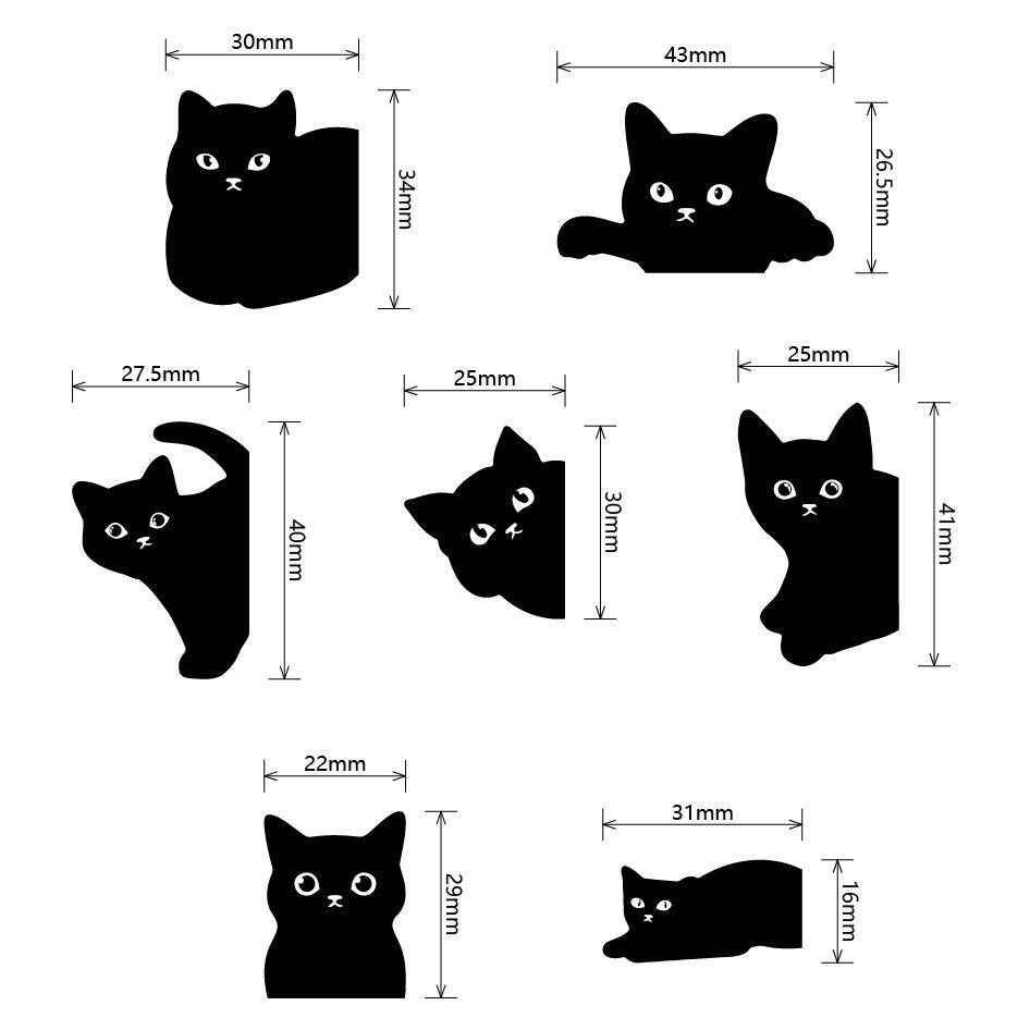 Cute Black Cat Magnetic Bookmark Cat Lover  Bookmark Student Gift School Family Black Cat Gift Bookmark Creative Stationery