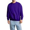 Unisex Solid Color Round Neck Pullover Ribbed Long-sleeved Sweatshirt