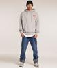 Human Highlight Small Heart Hoodie Gray Red