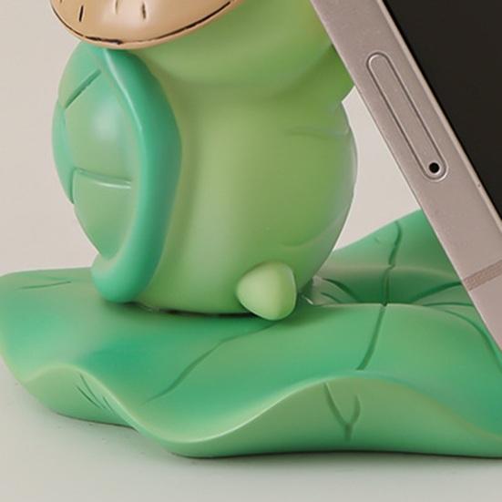 Yousheng Frog/Tortoise Incense Stick Holder with Lotus Leaf Phone Holder Cute Resin Desk Ornament for Home Office Table Shelf Decor