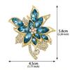 Delicate Blue Flower Brooch, Rhinestone Encrusted Alloy Pin, Elegant Jewelry for Women Bag Coat, Perfect Gift for Celebration