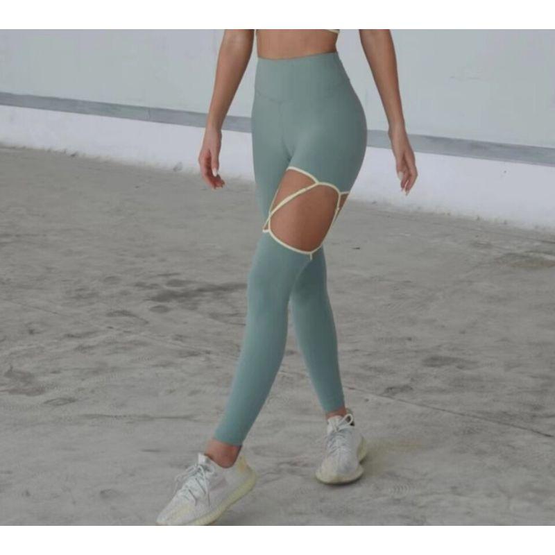 Aiyu European and American Sexy Style Yoga Suit Women's High-Elastic Jinammonia Sports Fitness Vest Asymmetrical Sexy Workout Clothes
