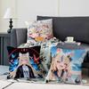 Hololive Mococo Fuwawa Abyssgard Pillow Cover For Bedroom Room And Living Room Sofa Decorative Cushion Cover