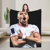 Mbappes Football Number 10 Blanket Coral Fleece Plush Decoration Multifunction Soft Throw Blankets for Home Couch Bedding Throws