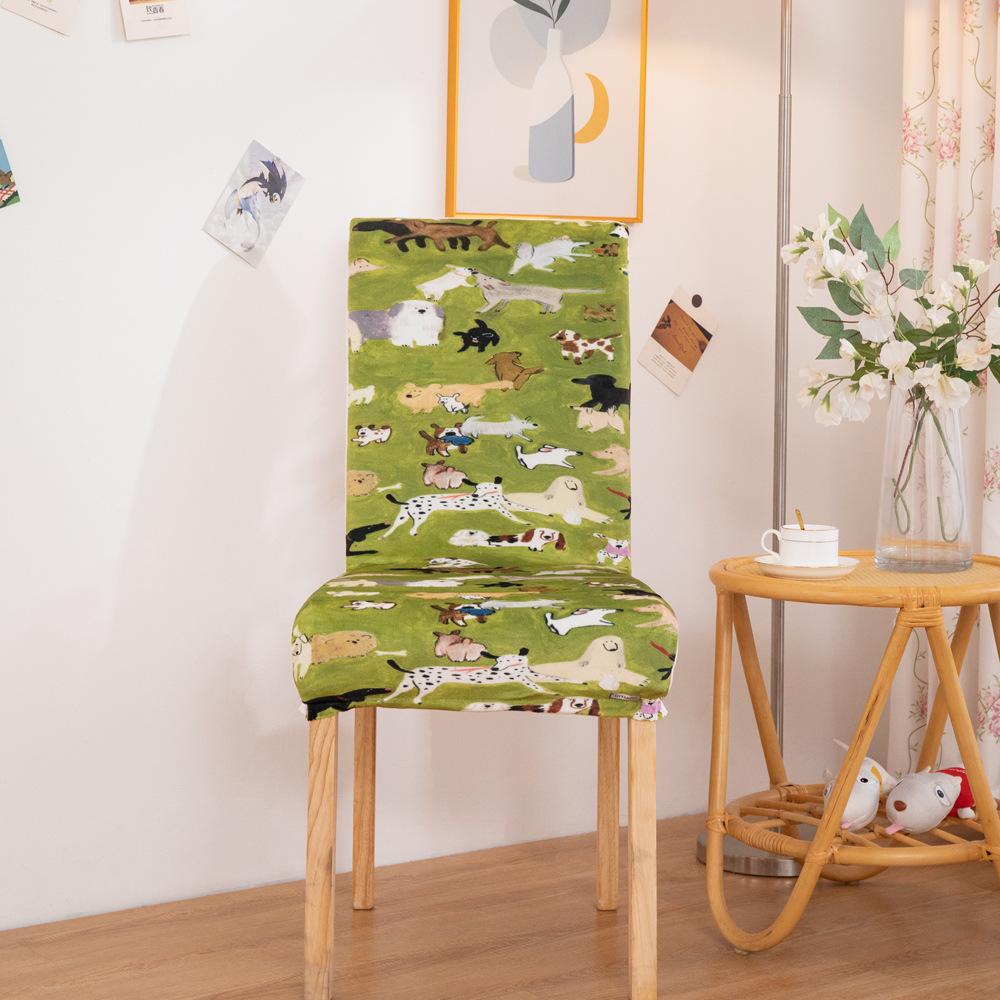 Cartoon Ausflug Welpen Stuhlset Esstischdecke Haushalts Sitzbezug Stuhlkissen Elastisch Niedlich All-inclusive Neues Modell
