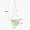 Plastic Hanging Basket with Drainage Holes and Rustproof Triple Chain for Indoor Outdoor Plants White Blue Pink Green Purple