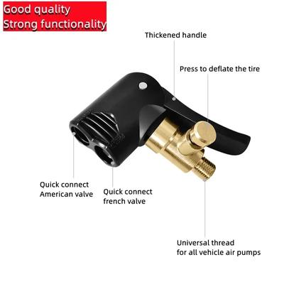 Bicycle Pump Nozzle Hose Adapter Dual Head Pumping Parts Service Accessories F/V A/V for Schrader/Presta Valve Convertor Bycicle