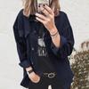 Women's Fall Lapel Loose Corduroy Shirt