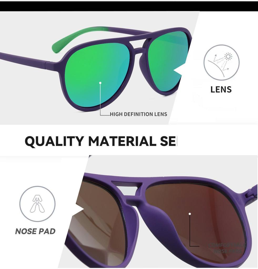 Real Film Polarized Sunglasses - Colorful Driving, Outdoor Sports & Cycling Glasses
