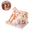 Wooden Dollhouse Kit Miniature Handicraft Doll House Assembly Model Parts Children Gift