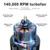 Air Blower 140000RPM Turbo Jet Fan Brushless Motor Handheld Duct Fan 62M/S Portable Type-C Charging with Power Display Ventilado