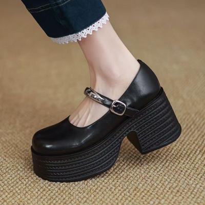 Designer Women Mary Janes Shoes Elegant High Heels Shoes Platform 2025 New Pumps Summer Shoes Brand Dress Zapatos Mujer