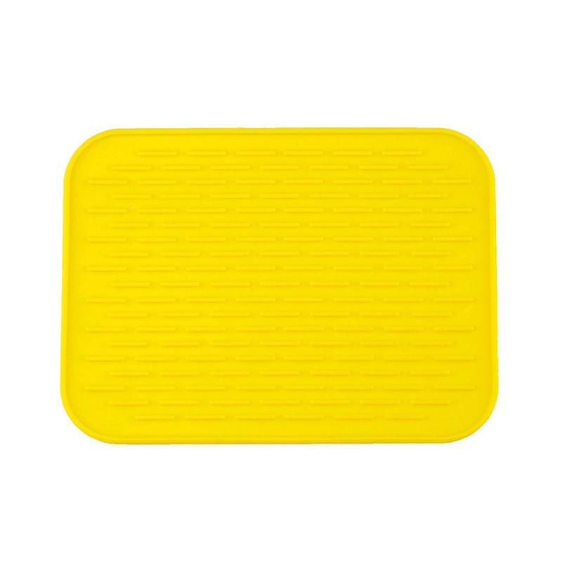 Square Silicone Anti-Hot Insulation Mat with Non-Slip Textured Surface for Tableware and Pots