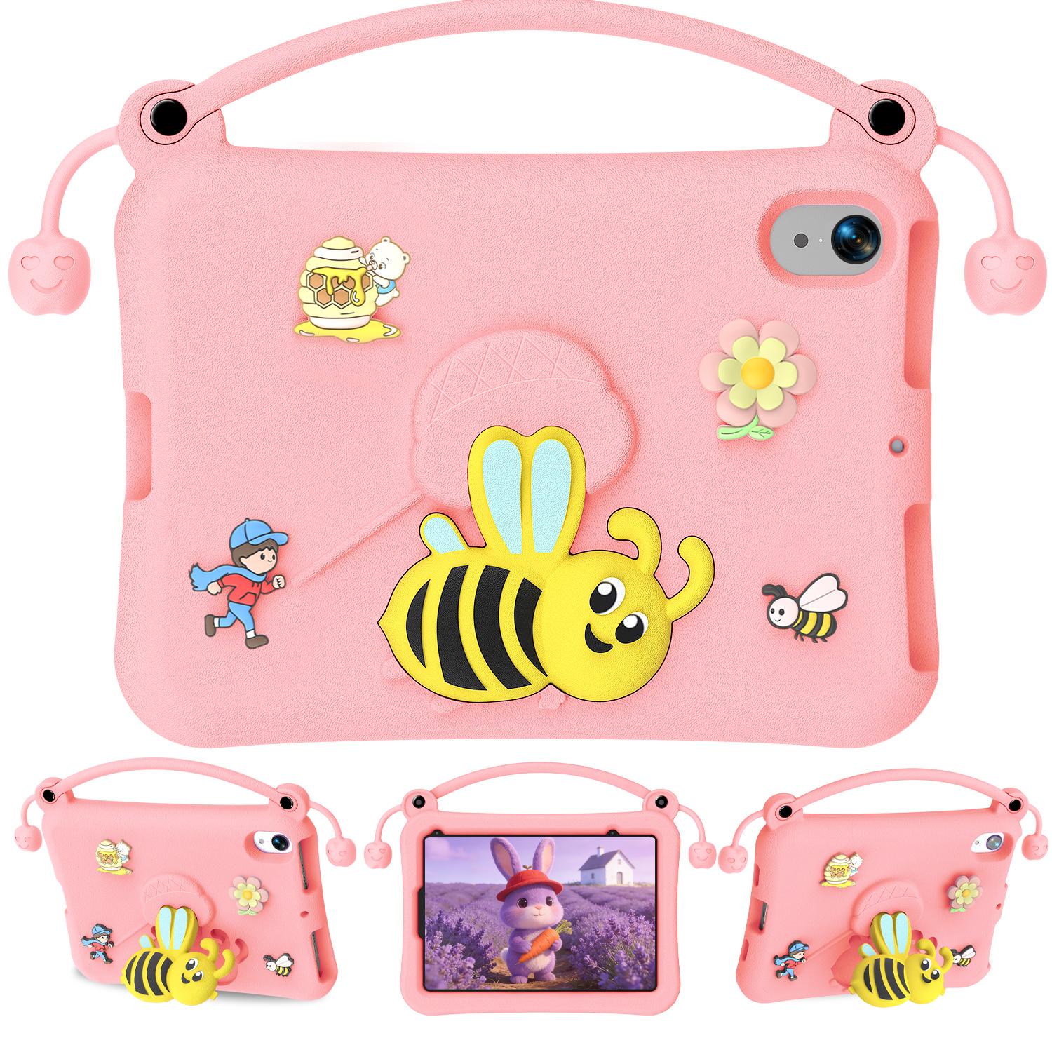 

For iPad mini (2024) / (2021) EVA Case Bee Style Kickstand Tablet Cover with Carry Handle