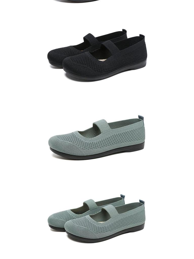 Sommarskor för kvinnor, slip-on, andningsaktiva, mjuk sula - Lågskurna, perforerade för komfort