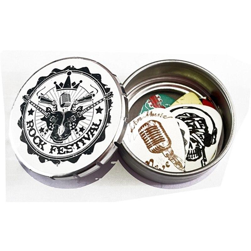 Guitar Picks 6 Pieces Cool Celluloid Guitar Picks In a Box With Picks Holder Unique Guitar Gift 0.81mm