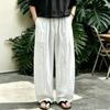 Chinese style summer thin Lyocell Tencel rain dew linen cotton and linen pants men's wide-leg old money style hemp pants