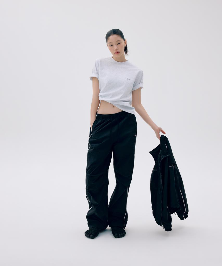 Ausdoeoboiseu Ov Logo Nylon Track Pants (Black)