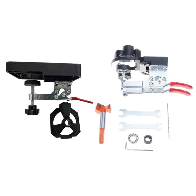 Multifunctional 35mm Woodworking Hinge Hole Opener Boring Jig Drilling Guide Locator Fixture Template for Door Cabinets