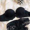 Set Sutien Push-Up Neted din Dantelă Franceză, Confortabil Respirabil cu Bretele Detașabile, Set Minimalist de Lenjerie Intimă pentru Femei