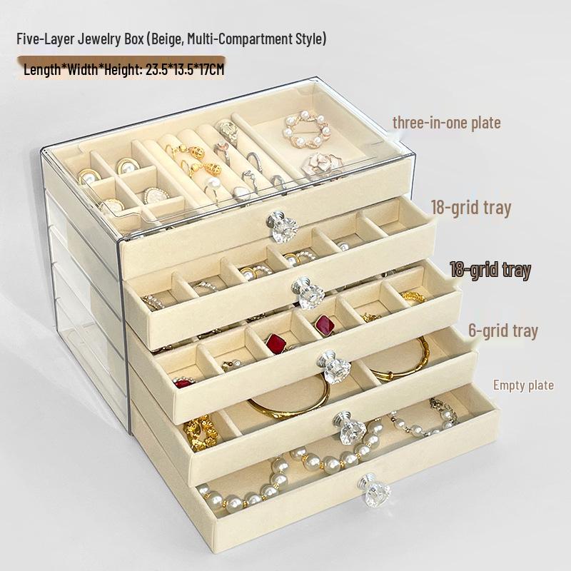 Elegant Multi-Layer Jewelry Storage Box for Necklaces & Earrings, Large Capacity Gift Box