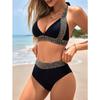 Women S Split Tight Solid Sexy Bikini Swimsuit