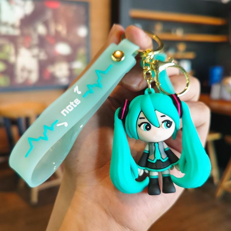 Брелоки серии Hatsune Miku, Аниме-подвески, Подвески для школьной сумки, Брелоки для ключей, 2D-фигурки, Милые куклы, Брелоки для ключей автомобиля