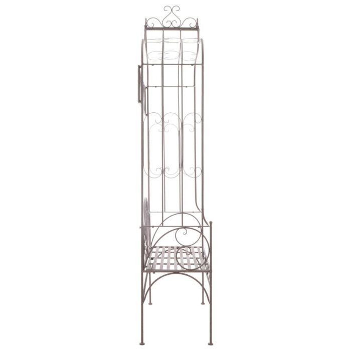 VidaXL Banc de jardin 122 cm Fer Marron antique