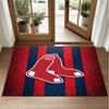 Boston Red Sox Design Crystal Velvet Rug Soft Decorative Mat for Bedroom Entrance