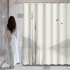 Zen Style Mountain Landscape Shower Curtain - Water-Resistant