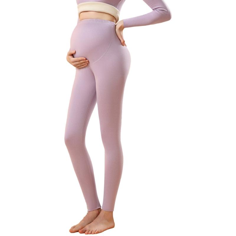 Pantaloni Calzi de Maternitate Toamnă și Iarnă cu Talie Înaltă Leggings cu Suport pentru Abdomen