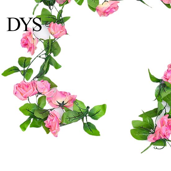 Fake Flower Simulation Eco-friendly Anti-fade 7 Colors Artificial Rose Vine for Household