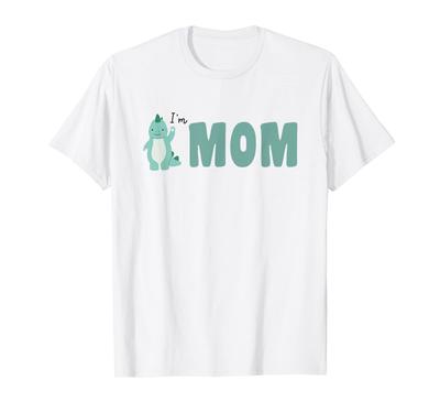 Dinosaur Cute Dinosaur Lover Family Matching Pair Coordination Family Photo Mom Mother Haha Mom MOM Parent-Child Parent-Child I'm T-shirt
